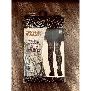 New Spirit Spider Web Tights Size S/M Black Silver 40-80 lbs